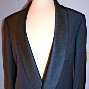 Vito Rufolo Mens Black Wool 2 - Piece Tuxedo Suit Made In Italy